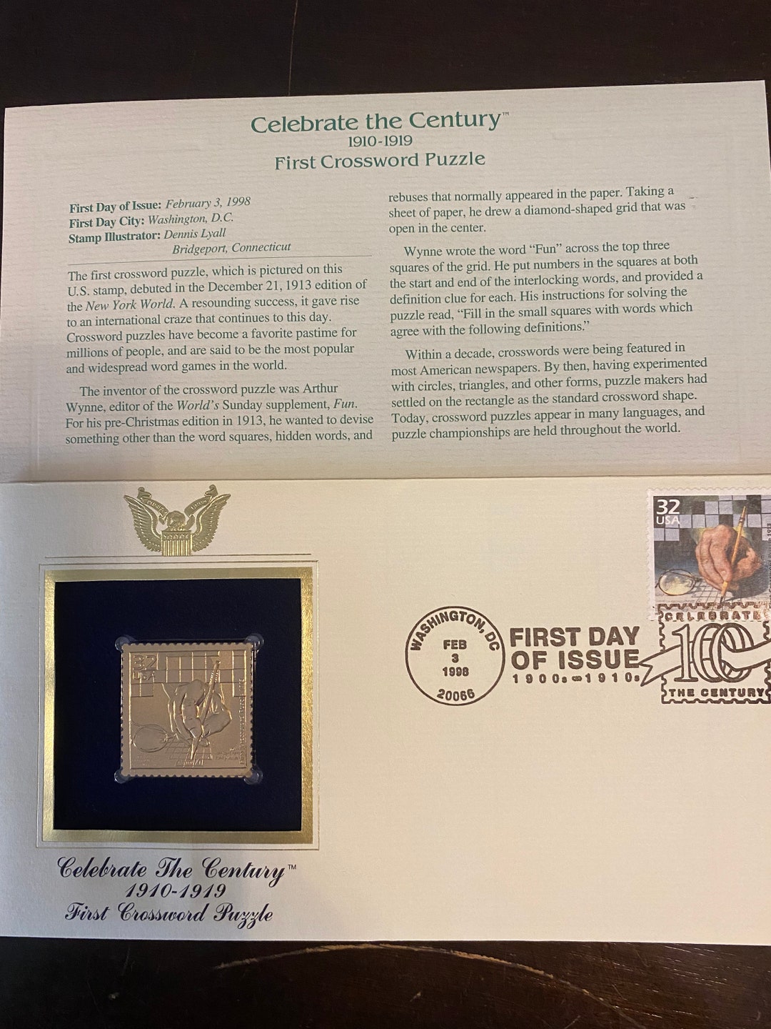 First Crossword Puzzle Collectors Stamp Etsy First Crossword Puzzle Collectors Stamp Etsy
