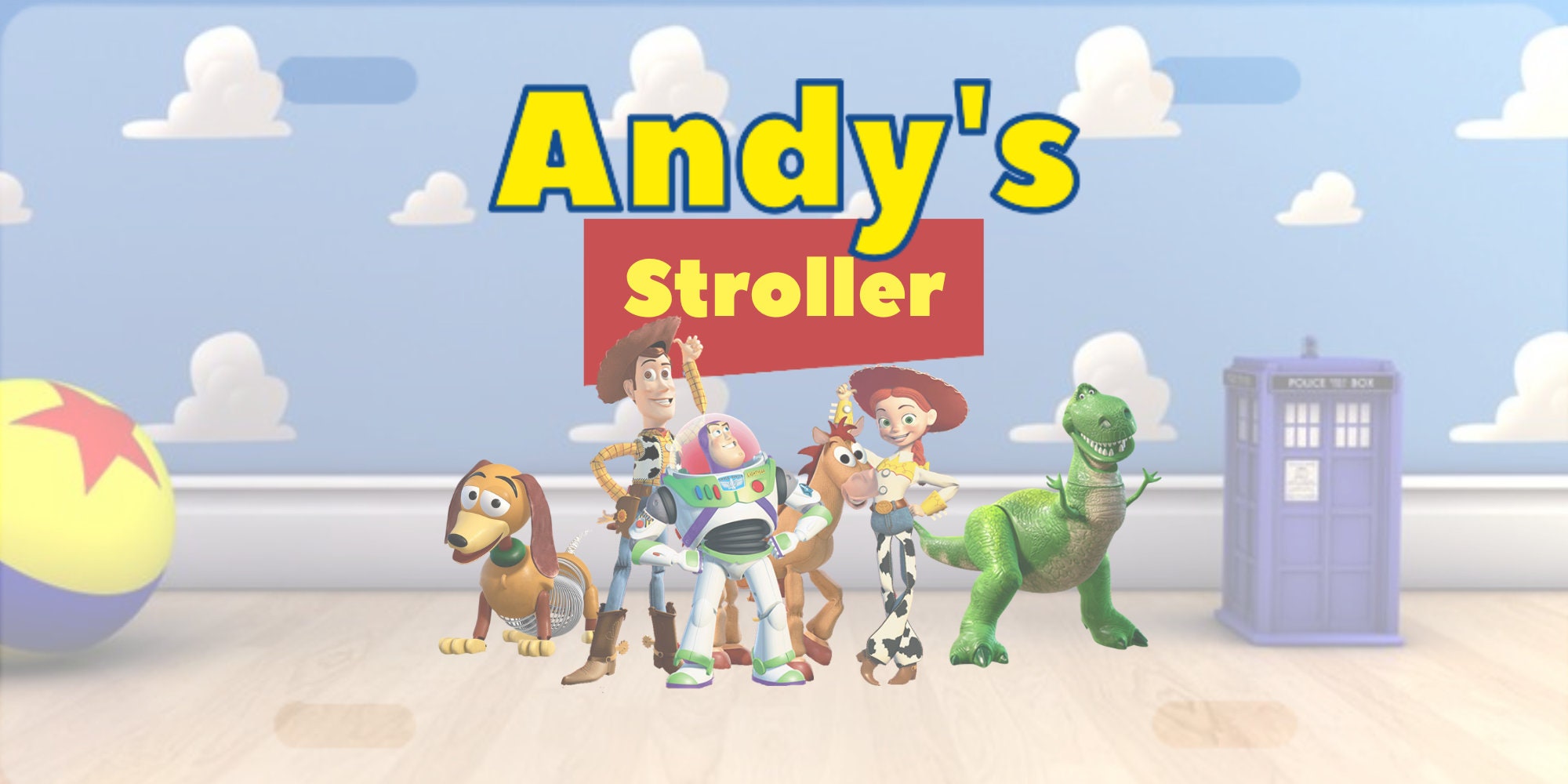 Disney Stroller Tag, License Plate, Pixar, Toy Story, Woody, Buzz