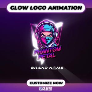 Custom Neon Logo Animation For Twitch Youtube Tiktok and Instagram