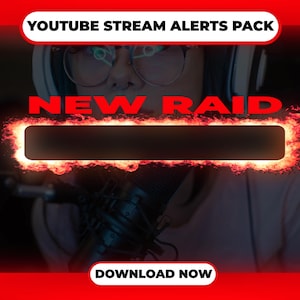 Neon YouTube Stream Alerts: Animated WebM Overlay (Digital Download)