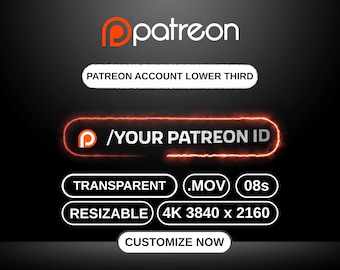 Animated Neon Patreon Stream Overlays | Twitch Alerts, Popup & Lower Third Stream Animation