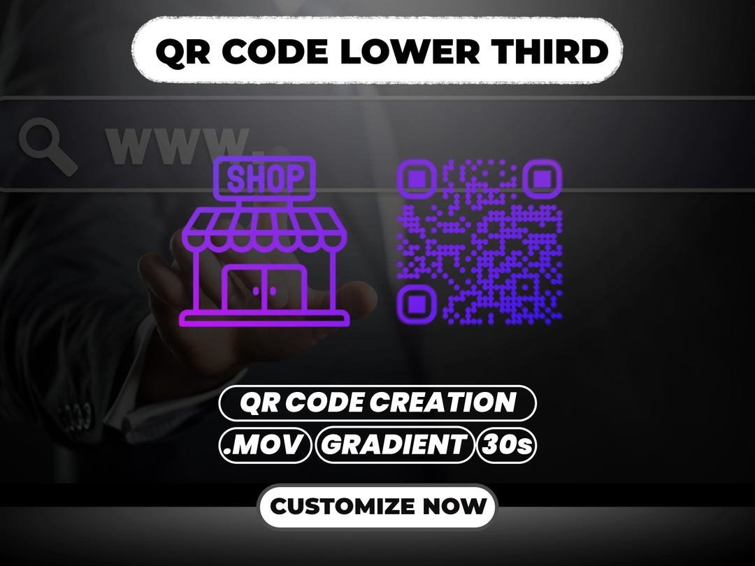 Animated QR Code Lower Third: Custom Stream Overlay (.MOV) - Etsy