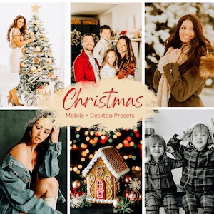 Warm Christmas Lightroom Presets | Mobile & Desktop | Presets Cozy Season, Presets for Desktop and Mobile Lightroom, Holiday Mobile Presets
