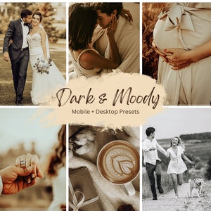 Dark & Moody Preset Pack For Mobile and Desktop Lightroom, Moody and Rich Presets, Dark Instagram, Travel Boho Preset DNG + XMP Presets
