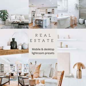 15 Real Estate Mobile & Desktop Lightroom Presets, Interior bright LR preset Portrait DNG Lifestyle Blogger for Photographer Instagram Theme