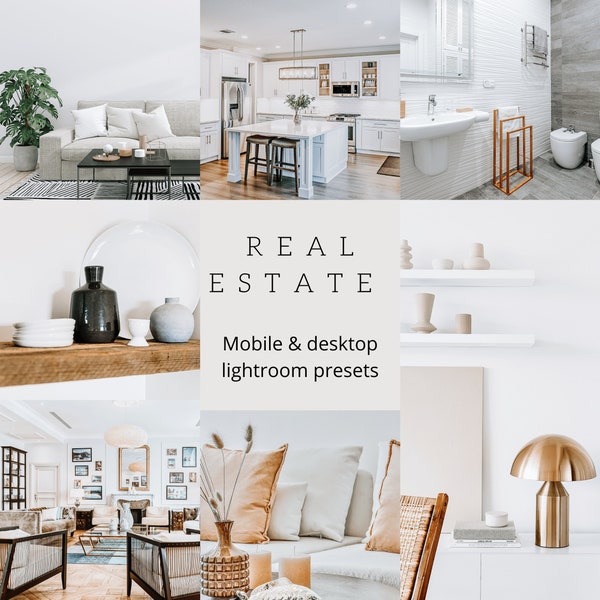 15 Real Estate Mobile & Desktop Lightroom Presets, Interieur heldere LR preset Portret DNG Lifestyle Blogger voor fotograaf Instagram Thema