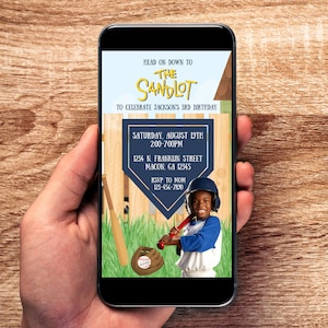 Digital Sandlot Printable Birthday Invitation, The Sandlot, Killing Me Smalls, Bambino