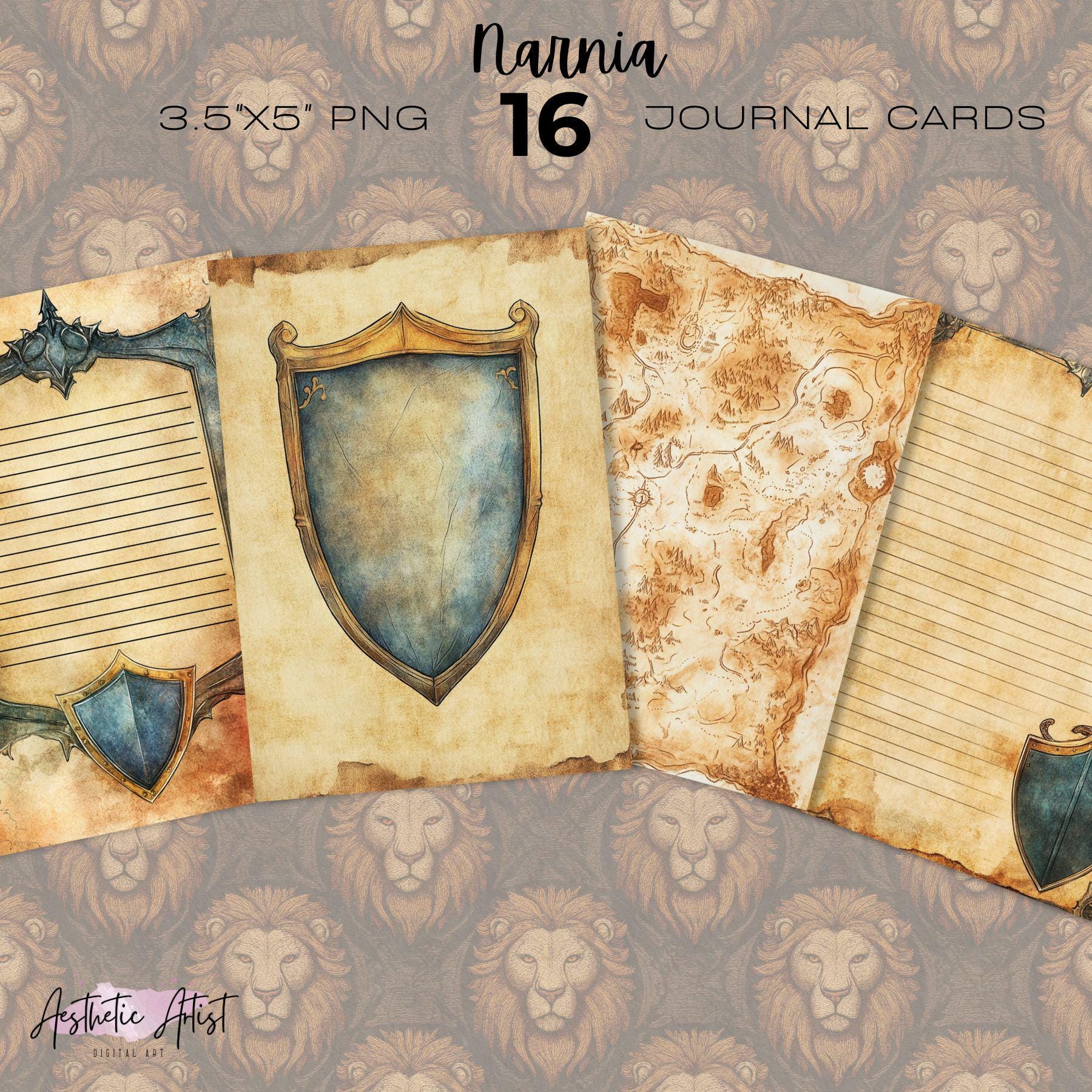Narnia Journal Cards, Aslan Fairy Tale, Junk Journal, the Wardrobe ...