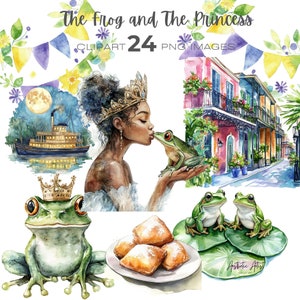 La rana y la princesa Clipart, Príncipe rana cuento de hadas, Rana de cuento de hadas, Princesa mágica