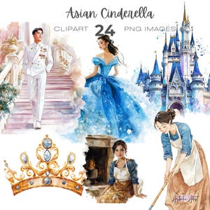 Asian Cinderella Clipart, Pumpkin Carriage Fairy Tale, Fairy Tale Book Castle clipart