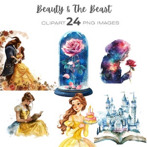 Beauty and the Beast Clipart, Belle Princess Fairy Tale, Fairy Tale ...