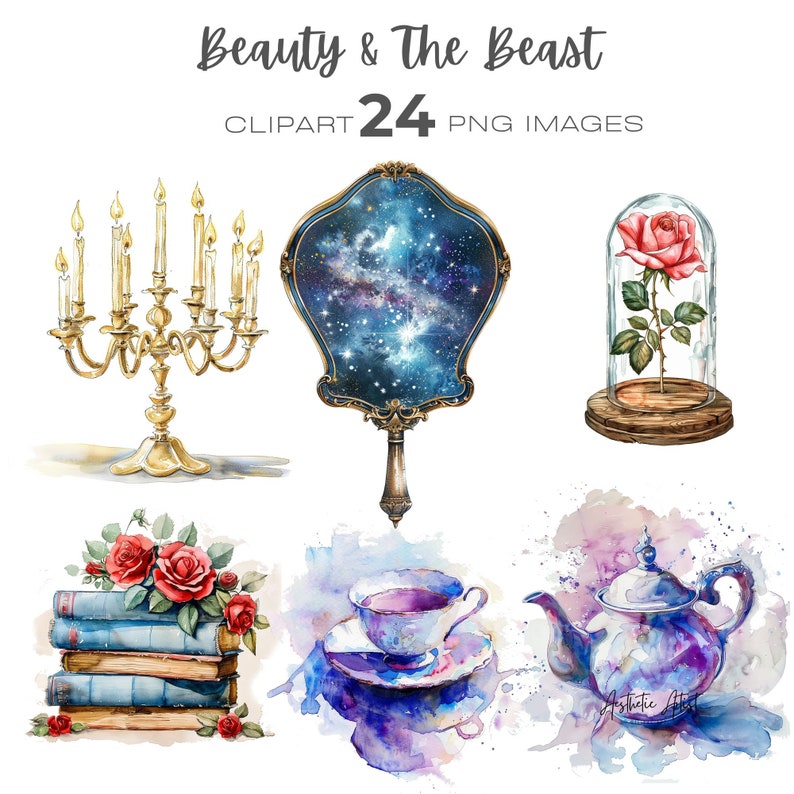Beauty and the Beast Clipart, Belle Princess Fairy Tale, Fairy Tale ...