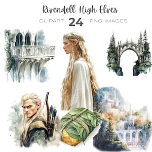 Clipart degli Alti Elfi di Rivendell, LOTR, clipart della Compagnia, Un Anello
