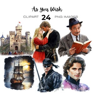 Clipart de Como Você Deseja, Conto de Fadas de Princesa, Clipart de Castelo de Livro de Contos de Fadas Clássico