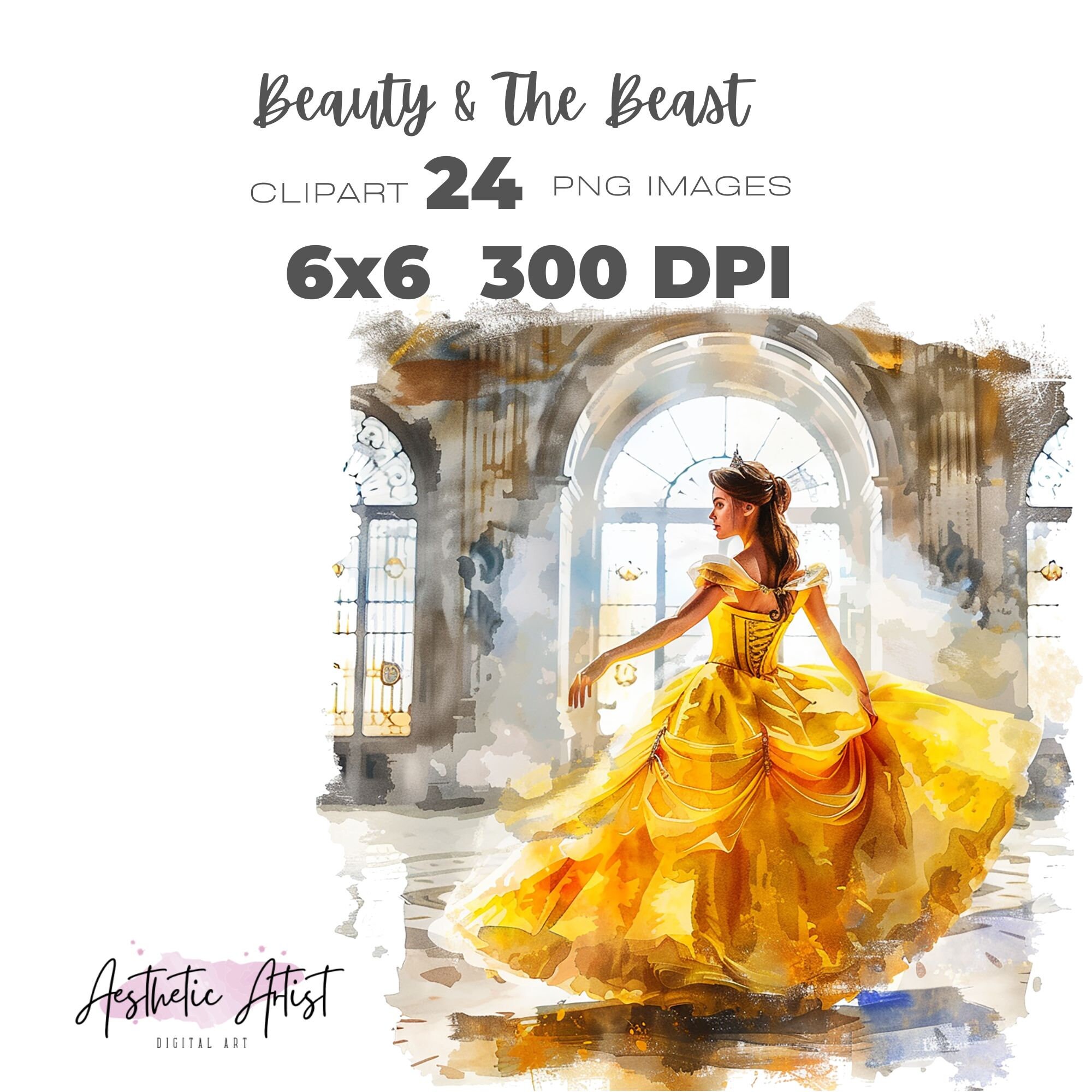 Beauty and the Beast Clipart, Belle Princess Fairy Tale, Fairy Tale ...