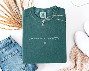 Christianity Christmas Shirt, Comfort Colors® Religious Shirt, Christianity Shirt, God is Good Shirt, Church Group Shirt, Joy Shirt
