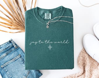 Christianity Christmas Shirt, Comfort Colors® Religious Shirt, Christianity Shirt, God is Good Shirt, Church Group Shirt, Joy Shirt