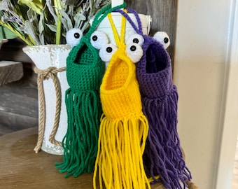 Crocheted Yip Yip Car Hanger | Alien Keychain