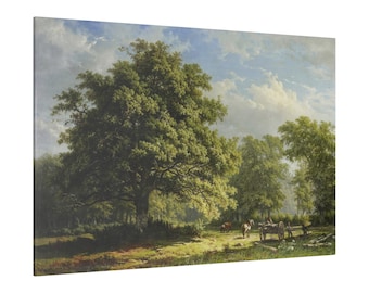 Bentheim Forest Canvas Art by George Andries Roth, Serene Nature Landscape Wall Decor, Luxurious Gift