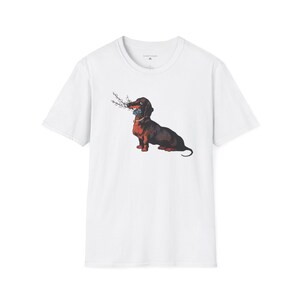Vintage Dackel Hund Unisex Softstyle T-Shirt, Süßes Haustier Liebhaber T-Shirt, Retro Tier Grafik Top, Geschenk für Hundebesitzer, Hunde Mama Papa Shirt