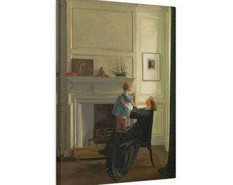 Mother and Child Canvas Print by Sir William Rothenstein, Perfect Mother&#39;s Day Gift, Present for Mom&#39;s Birthday