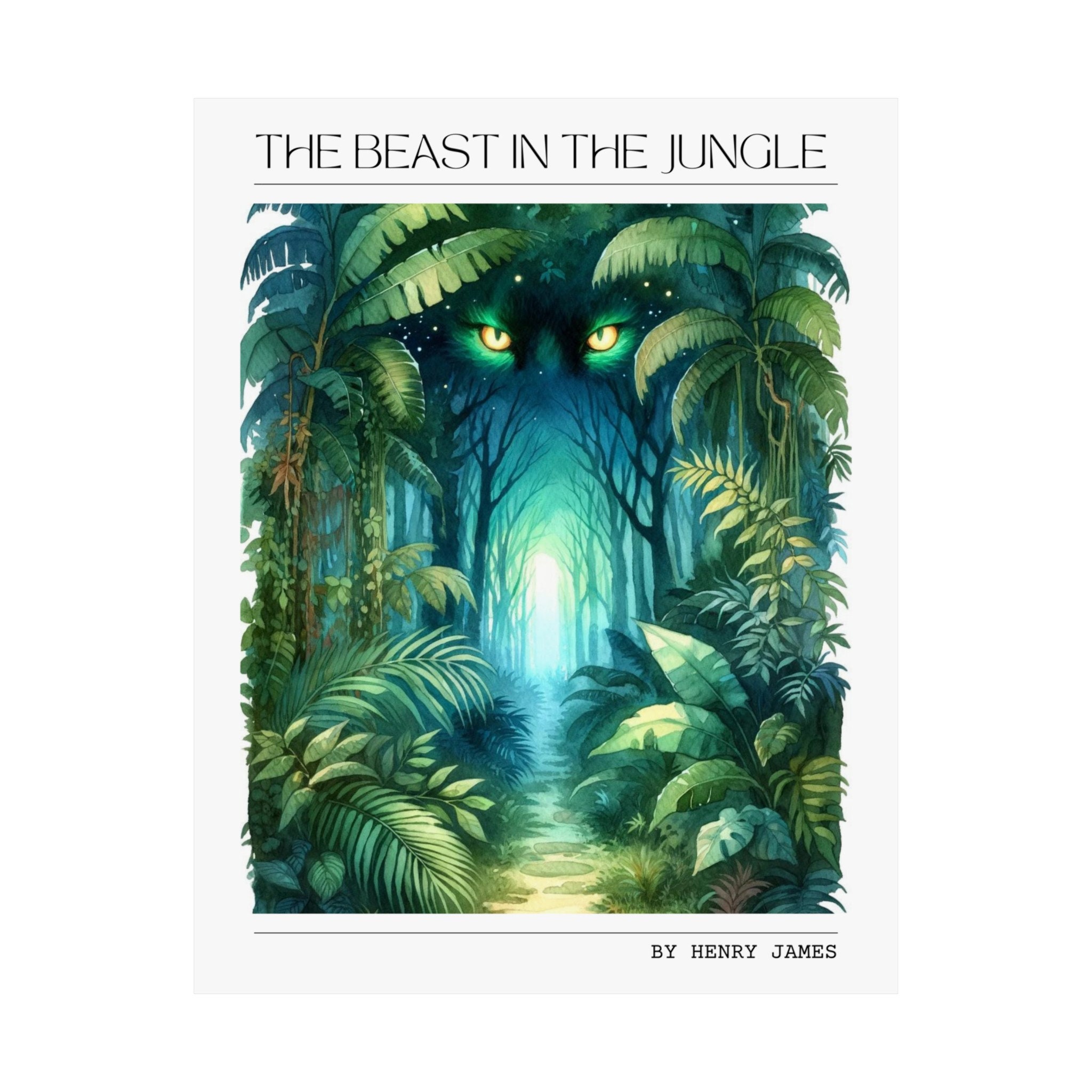 The Beast in the Jungle Book Poster, Literary Inspired Art Print ...