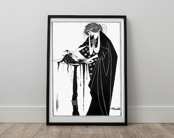Aubrey Beardsley The Dancer&#39;s Reward Print, Art Nouveau Masterpiece, Elegant Matte Poster