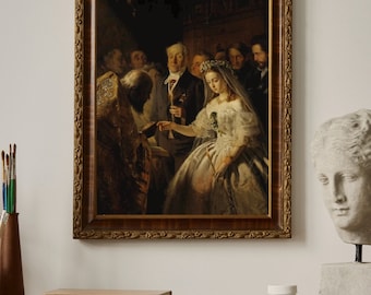 Unequal Marriage Print by Vasili Pukirev, Russian Fine Art