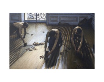 Gustave Caillebotte The Floor Scrapers Canvas, French Impressionist Urban Art, Eco Friendly Wall Art for Home Decor