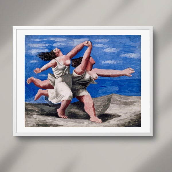 Pablo Picasso 'Two Women Running on the Beach (The Race)' Print, Vibrant Modern Art, Ideal Gift for Art Lovers