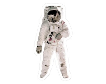 American Astronaut Sticker - Space Enthusiast Gift, Cosmic Decor, Outer Space Laptop Decal, NASA Theme Vinyl Sticker