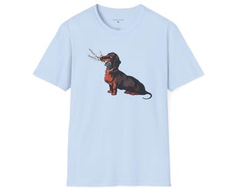 ヴィンテージ ダックスフント 犬 ユニセックス ソフトスタイル Tシャツ