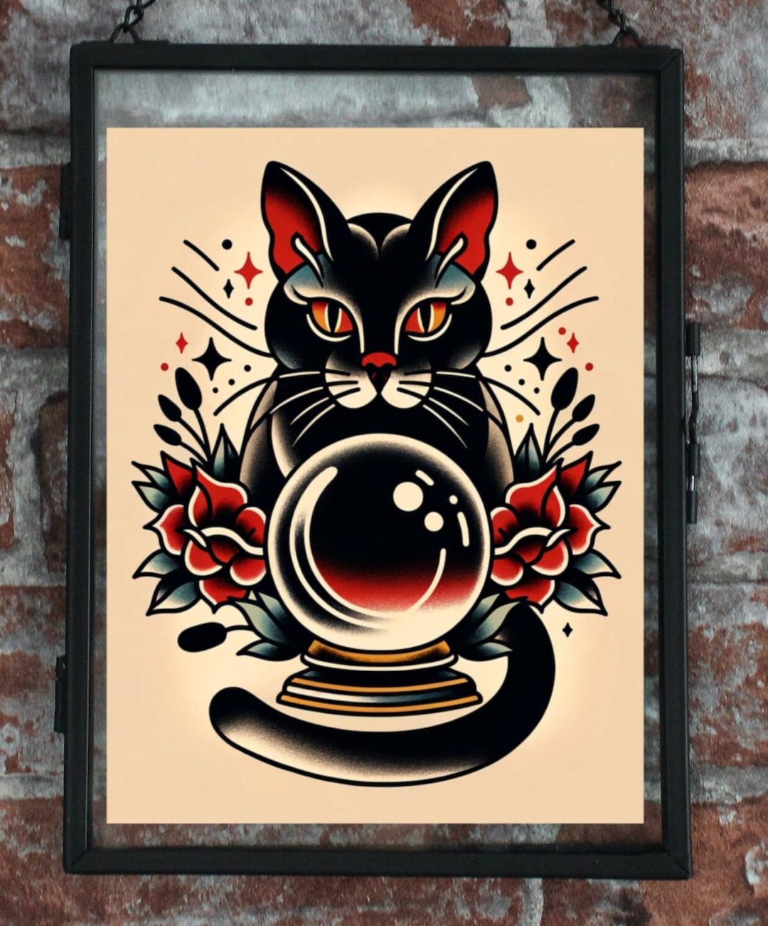 Fortune Cat Traditional Tattoo Art Print - Etsy