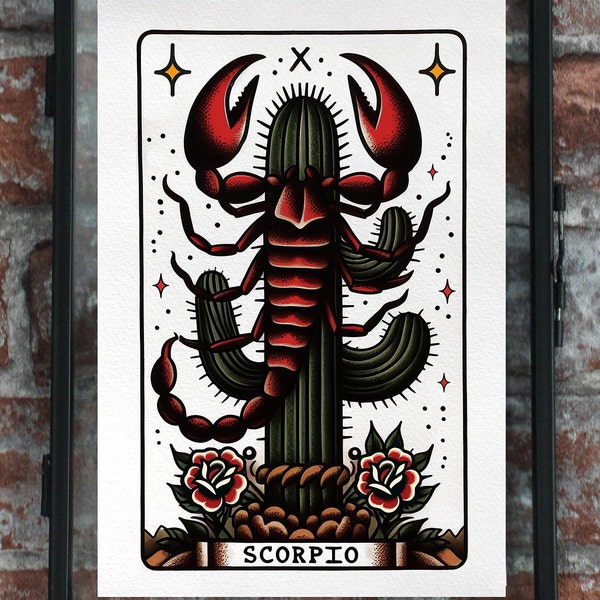 Scorpio Traditional Tattoo Art