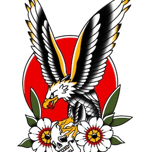 Eagle Traditional Tattoo Art Digital Download