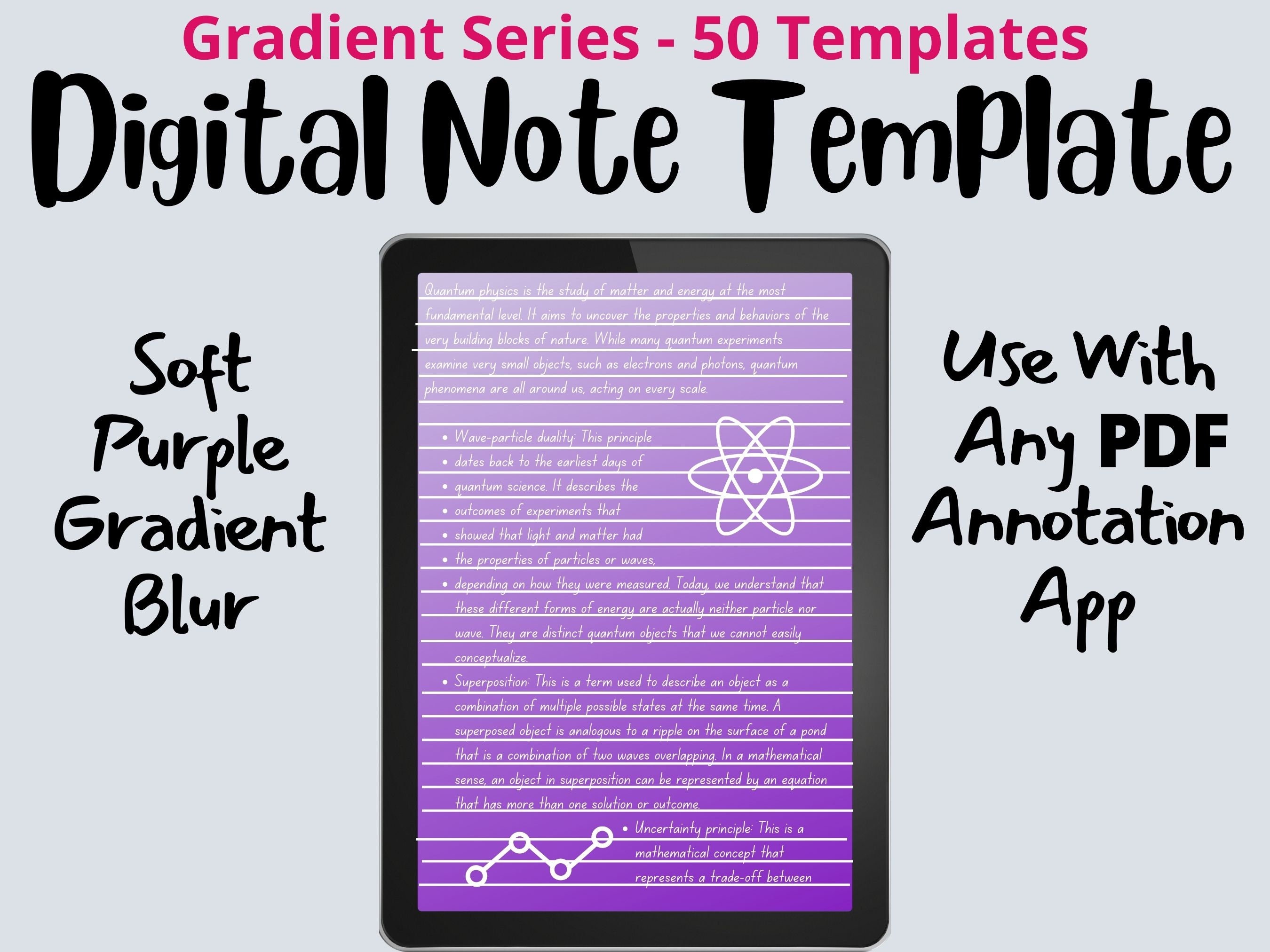 ノート用紙テンプレート、メモ取り、デジタルノートブック縦向き、デジタルメモ取りテンプレート、デジタルメモ帳学生用印刷可能 - Etsy 日本