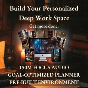 Deep Work Focus Kit | Dark Academia Study Ambience | 30 Min Music, Wallpapers (Digital Download)