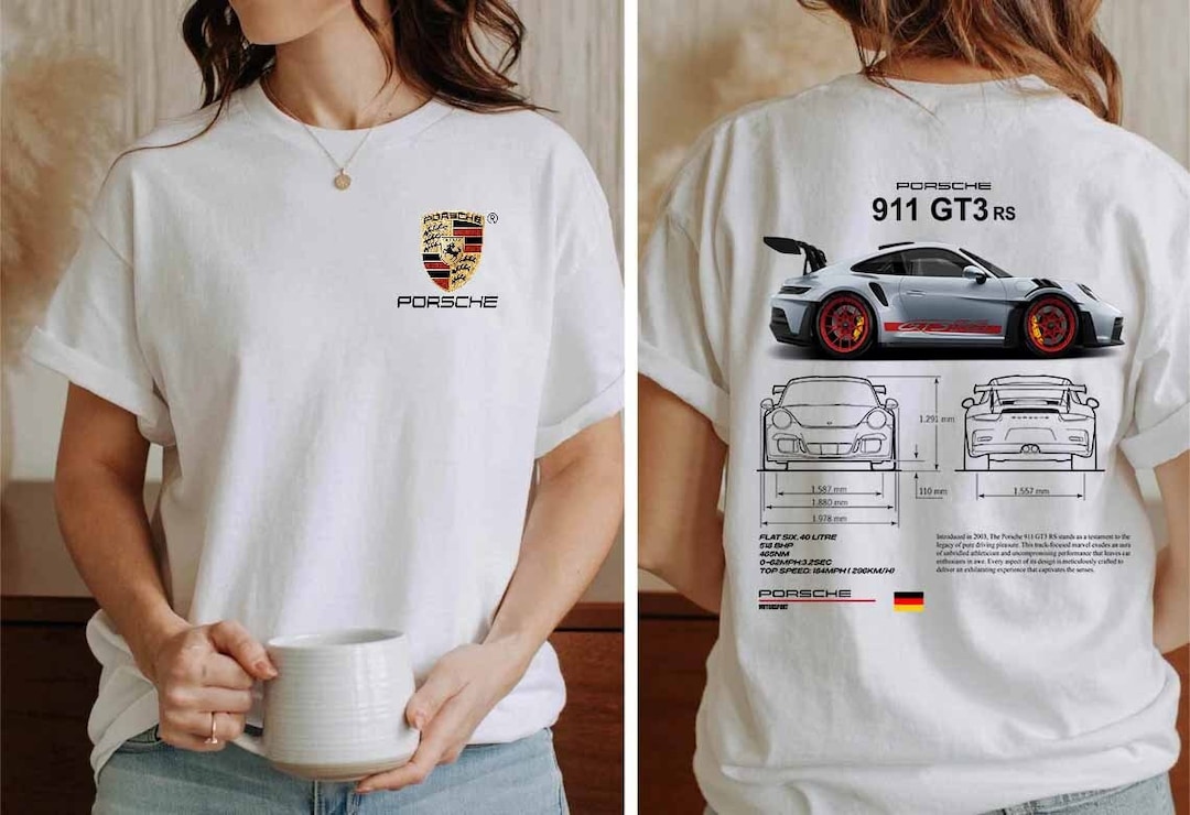Porsche 911 GT3 RS Aesthetic Tshirt, Porsche 911 GT3 RS 2 Side Tshirt