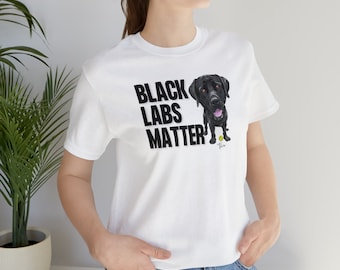 Maglietta per amanti dei cani / Maglietta per cani / Regalo per animali domestici di famiglia / Maglietta per labrador nero / Maglietta con grafica per cani.