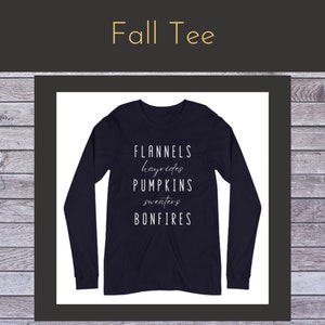 Herbst Favoriten | Unisex Langarm T-Shirt | Thanksgiving | Herbst | Gesegnete | Saisonale