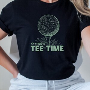 Tee time golf shirt for men and women, golfer, golf ball graphic shirt, gift for golf fanatic, men&#39;s birthday golf gift, ladies who golf