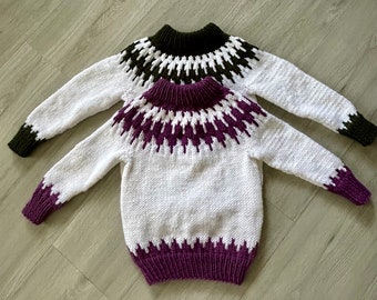 Girl’s and Boy’s Sweater/Pullover Hand Knit In Stock