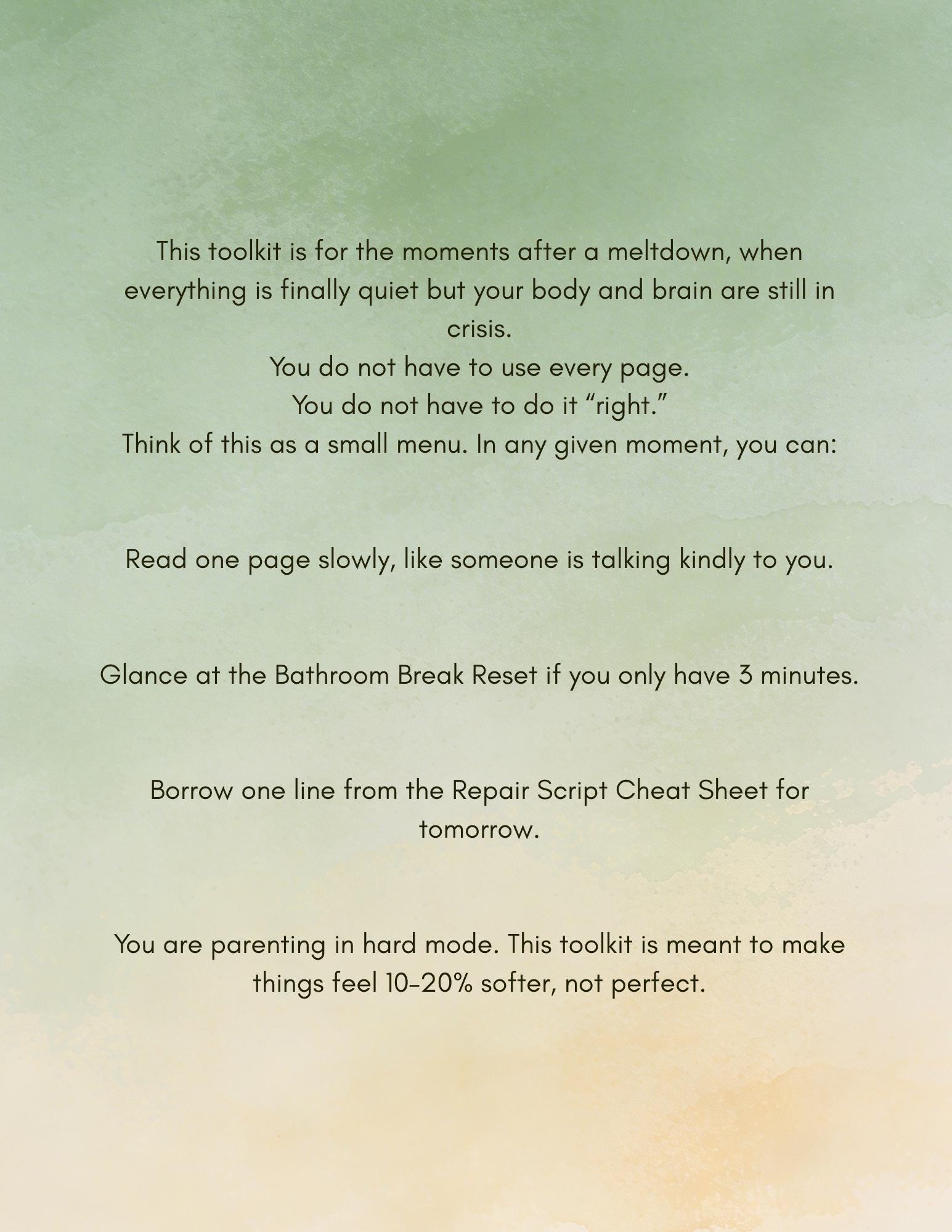 After the Meltdown: Nervous System Reset Toolkit for Parents of ...