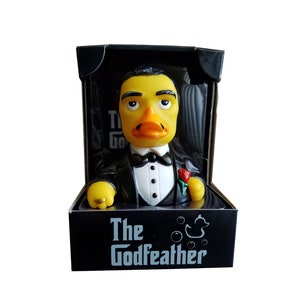 The Godfather "Godfeather" Rubber Duck Collectable Bath Toy - Custom Toy Gift for adults, kids, events, special occasions-FREE SHIPPING