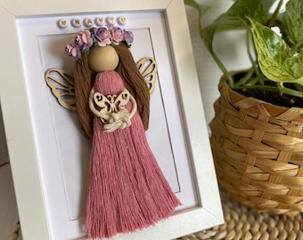 Personalized Fairy Name Doll Frame | Custom Nursery Wall Art | Baby Girl Gift, Birthday Keepsake