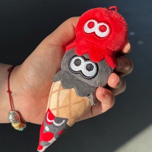 Splatoon Plush Charm, Splatoon Inkling Ice Cream Plush,Splatoon3 Style Plush,Splatoon Keychain,Gift For Her,Gifts For Kids,Birthday Gift