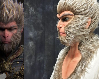Black Myth Wukong Mask,Black Myth Wukong Cosplay,Halloween  Cosplay Prop,Gift For Wukong Fans,Black Myth Wukong inspired Golden Band