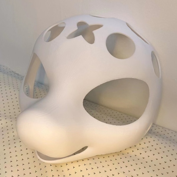 Furry Fursuit Head Base, Dog Universal Skull, 3D Printed Fursuit Head Base