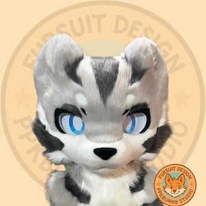 Fursuit Head- Head Only, Furry Pre-Made Fur Head Furry Cosplay, Dog Fantasy Creatures, Dog Fantasy Creatures, Cute Fursuit Head
