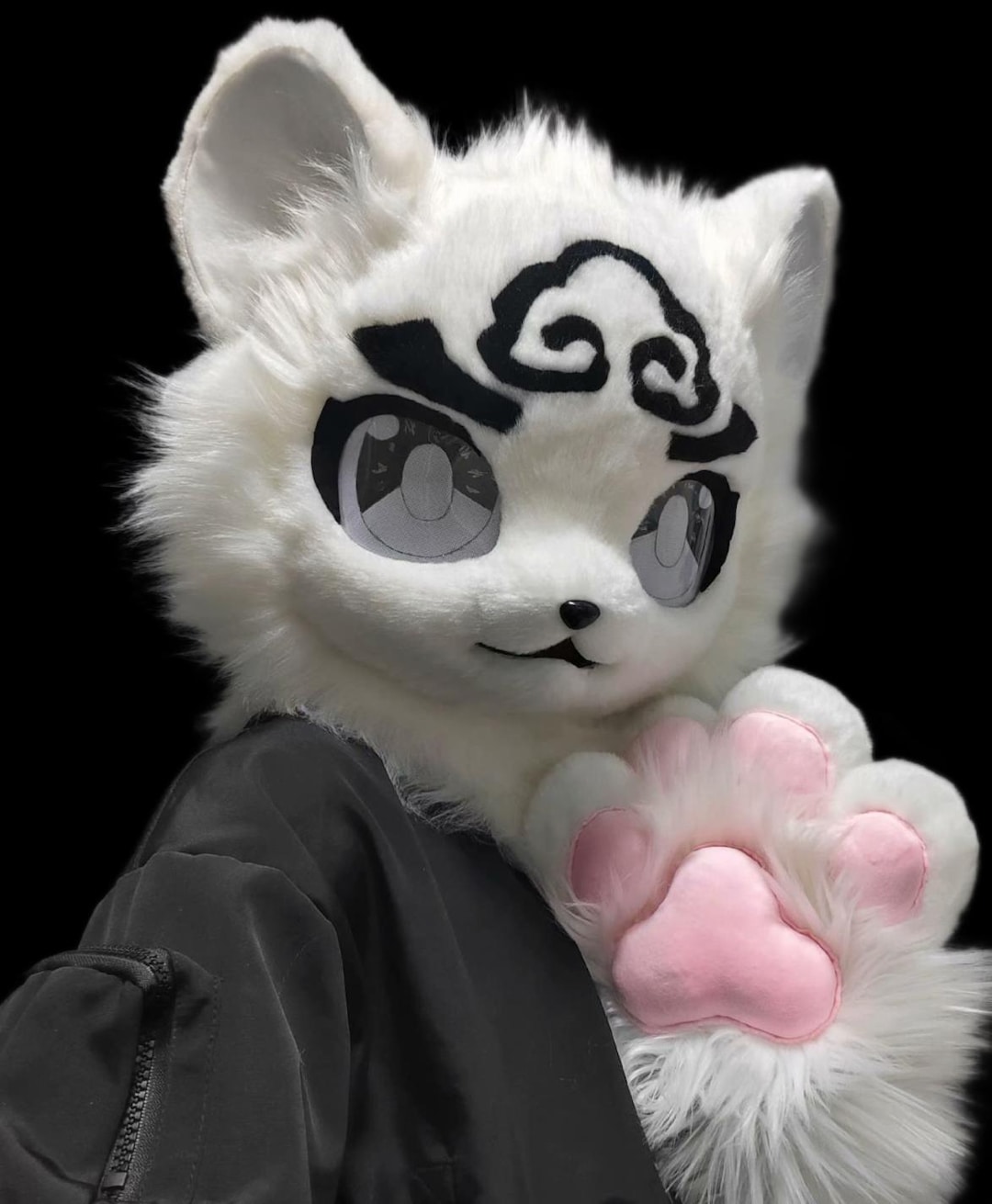 Fursuit Head- Head and Claw ,furry Cosplay, Fantasy Creatures, White ...